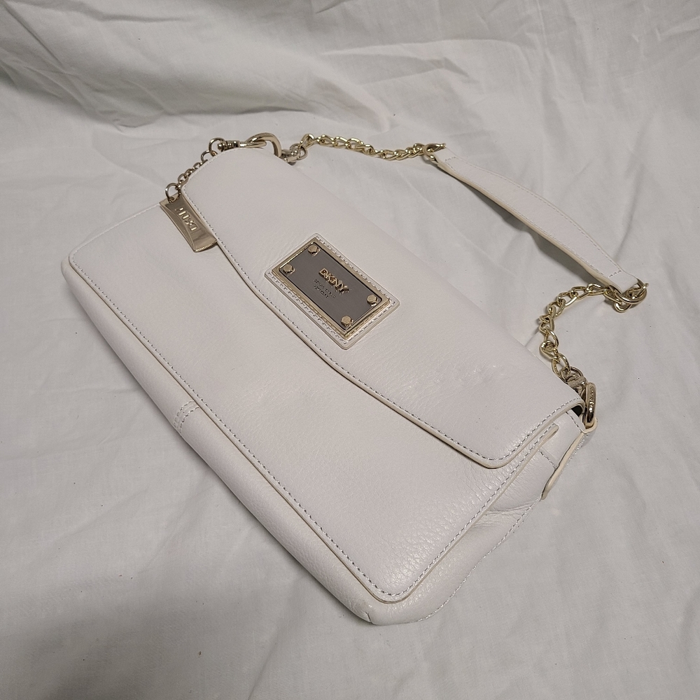DKNY White Leather Handbag